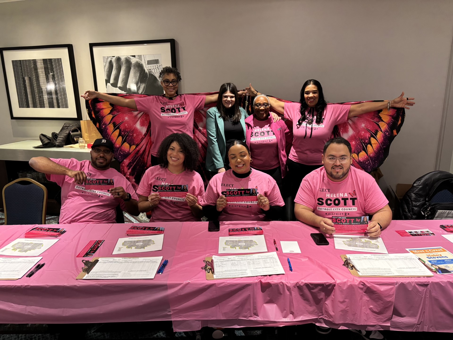 Group of volunteers for Helena Scott for Detroit City Council District 2