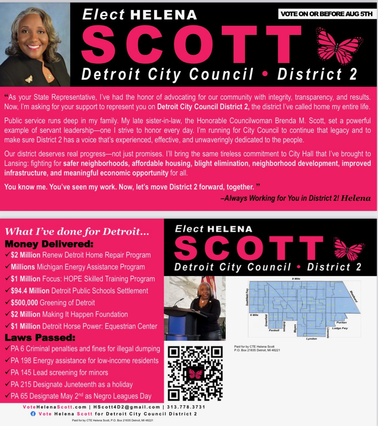 Helena Scott Detroit City Council Mailer - June 2025